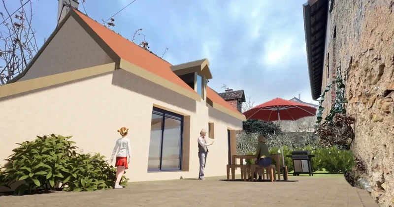 Rénovation totale d'une maison d'habitation sur la commune de Montigné lès Rairies (49)